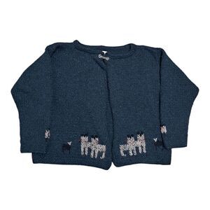 Vintage Knitting Needles For Margaret Hill Crochet Knit Sweater XL Green/Blue